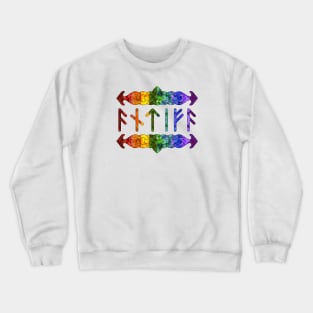 Antifa Runes - Rainbow Crewneck Sweatshirt